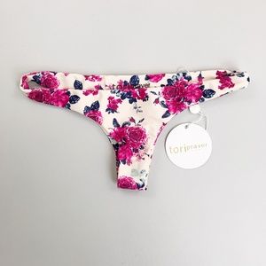 TORI PRAVER Shanti Bikini Bottoms S NWT Casablanca Rose Seashell